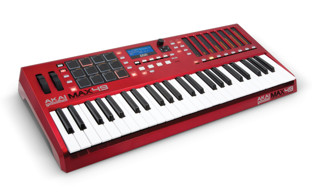 A Photograph of the Akai MAX49 MIDI Controller